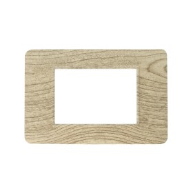 SANDASDON Placca Basic 3M Legno Chiaro Compatibile Con Vimar Plana