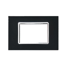 SANDASDON Placca Vitra 3M Nero Compatibile Con Vimar Plana