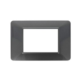 SANDASDON Placca Basic 3M Acciao Scuro Compatibile Con Vimar Plana