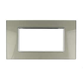 SANDASDON Placca Vitra 4M Titanio Compatibile Con Con Vimar Plana