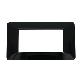 SANDASDON Placca Basic 4M Nero Compatibile Con Vimar Plana