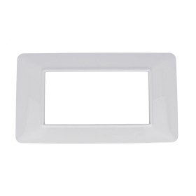 SANDASDON Placca Basic 4M Bianco Compatibile Con Vimar Plana