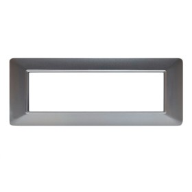 SANDASDON Placca Basic 7M Titanio Compatibile Con Vimar Plana
