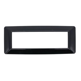 SANDASDON Placca Basic 7M Nero Compatibile Con Vimar Plana
