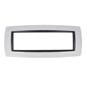 SANDASDON Placca Bombe 7M Bianca Interno Nero Compatibile Con Bticino Living International