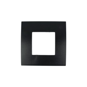 SANDASDON Placca Confort 2M Nero Compatibile Con Vimar Arke
