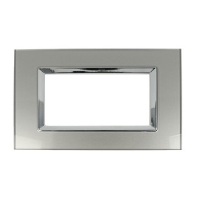 SANDASDON Placca Delux 4M Titanio Compatibile Con Con Vimar Arke