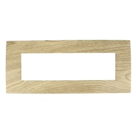 SANDASDON Placca Confort 7M Legno Chiaro Compatibile Con Con Vimar Arke