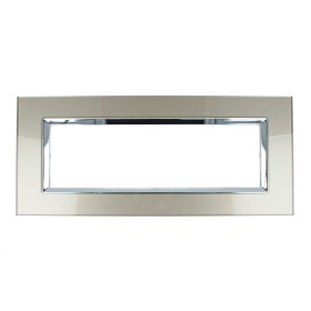 SANDASDON Placca Delux 7M Titanio Compatibile Con Con Vimar Arke