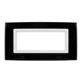 SANDASDON Placca Delux 7M Nero Compatibile Con Con Vimar Arke