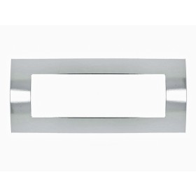 SANDASDON Placca Confort 7M Cromo Lucido Compatibile Con Con Vimar Arke
