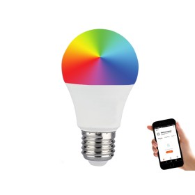 V-TAC Smart Lampada Led Bulb E27 A60 10W WiFi RGB CCT Dimmerabile APP Compatible Amazon Alexa Google Home SKU-2751