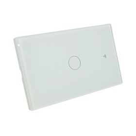 Interruttore Wifi Da Parete Pannello Touch 1 Tasto Colore Bianco WiFi + RF 433 Compatibile con Amazon Alexa e Google Home
