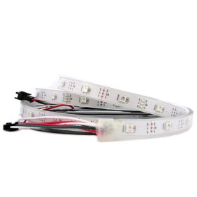 Striscia Bobina Led SPI Magic Color RGB Con IC WS2812 5V Con 150 Smd 5050 5 Metri Con Guaine IP67
