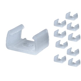 10 Clip Fissaggio Rigido Per Striscia Led Impermeabile Passo da 10mm Dimensione Interno 14X7mm
