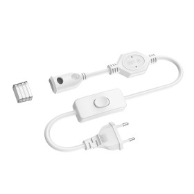Spina Alimentatore Trasformatore Raddrizzatore 2 Pin Passo 12mm Modello Bombatura Ovale Con Interruttore Connettore Rapido Per Striscia Led 220V Mono Colore