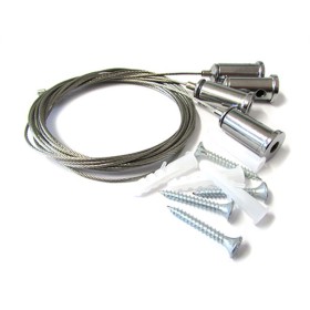 Kit Staffe Fissaggio a Sospensione Per Pannello Led 120x30 60x60 SV6059 SV6012 e Per Profilo Alluminio BA1814