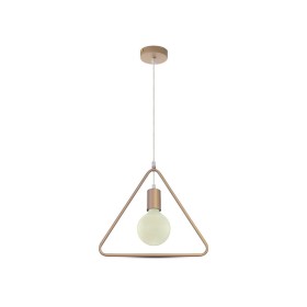 Lampadario a Sospensione Forma Triangolo in Metallo Colore Nero Opaco Con Portalampada E27 Max 60W SKU-3838