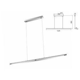 Lampada Led A Sospensione Moderno Designer Sleek Lunghezza 1220mm 24W 4000K SKU-3891