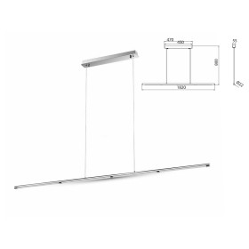 Lampada Led A Sospensione Moderno Designer Sleek Lunghezza 1820mm 36W 4000K SKU-3892