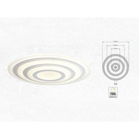 Lampadario LED con Montaggio a Plafone Rotonda Tripli Anelli Diametro 600mm 400mm 200mm 3000K 85W Dimmerabile Triac Dimmer SKU-3910