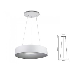Lampada Led A Sospensione Moderno Circolare Colore Bianco Diametro 450mm 25W 3000K Dimmerabile SKU-3992