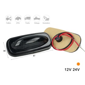 Kit Luci Fanali Fume Colore Arancione 24V 12V Luce Ingombro Cortesia Cupola Cappa Del Camion Bus Barca