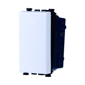 ETTROIT Pulsante 1P 16A Unipolare Colore Bianco Compatibile Con Vimar Arke