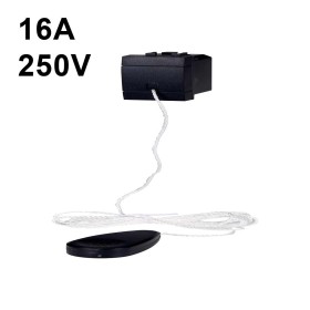 ETTROIT Pulsante Tirante Con Corda 1P 10A Colore Nero Compatibile Con Vimar Arke