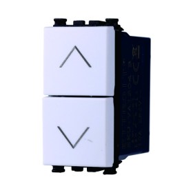 ETTROIT Pulsante Saliscendi Commutatore 2P 10A Tapparelle Colore Bianco Compatibile Con Vimar Arke