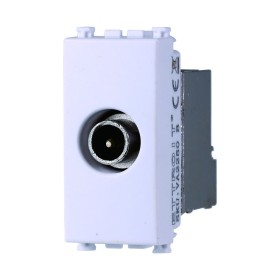 ETTROIT Connettore Presa TV Terminale Maschio Colore Bianco Compatibile Con Vimar Arke