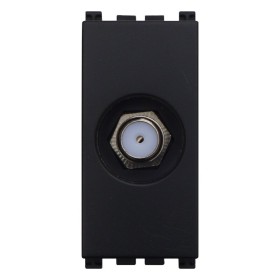 ETTROIT Presa TV SAT A Vite Satellitare Tipo F Colore Nero Compatibile Con Vimar Arke