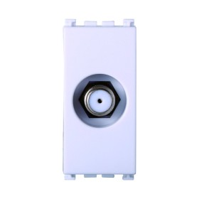 ETTROIT Presa TV SAT A Vite Satellitare Tipo F Colore Bianco Compatibile Con Vimar Arke