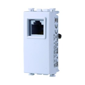 ETTROIT Connettore Telefonica Presa RJ11 Colore Bianco Compatibile Con Vimar Arkè