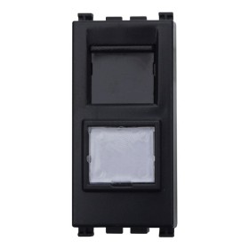 ETTROIT Connettore Rete Presa Dati RJ45 CAT6 Colore Nero Compatibile Con Vimar Arke