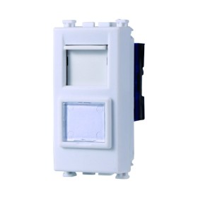ETTROIT Connettore Rete Presa Dati RJ45 CAT6 Colore Bianco Compatibile Con Vimar Arke