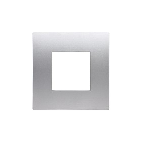 ETTROIT Placca Plastica Serie Venus 2P Colore Silver Compatibile Con Vimar Arke