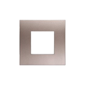 ETTROIT Placca Plastica Serie Venus 2P Colore Bronzo Compatibile Con Vimar Arke