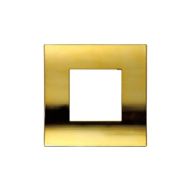 ETTROIT Placca Plastica Serie Venus 2P Colore Oro Lucido Compatibile Con Vimar Arke