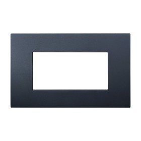 ETTROIT Placca Plastica Serie Venus 4P Colore Nero Compatibile Con Vimar Arke