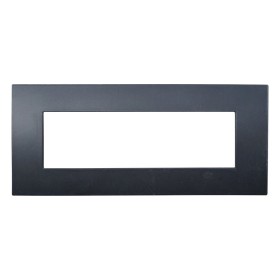 ETTROIT Placca Plastica Serie Venus 7P Colore Nero Compatibile Con Vimar Arke