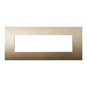 ETTROIT Placca Plastica Serie Venus 7P Colore Oro Compatibile Con Vimar Arke