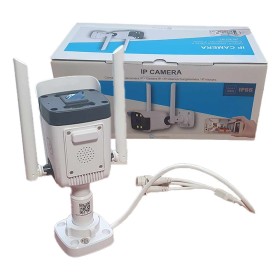 Telecamera WiFi da Interno Esterno Video Sorveglianza Bullet di Sicurezza 3MP Full HD 2304x1296p IP66 Impermeabile 90 gradi
