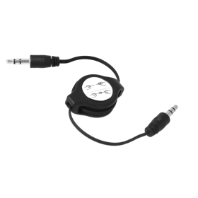 Cavo Audio Jack 3.5 Maschio Maschio Retrattile Prolunga 80cm