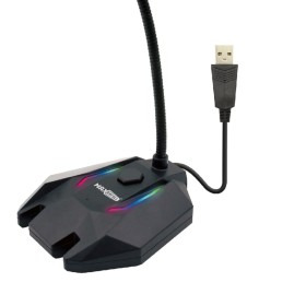 Microfono da Tavolo Flessibile con LED RGB per Lavoro, Video Chat Online e Gaming