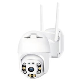 Telecamera Esterno Wi-Fi 2.4 Ghz 1080P 5.0MP Videocamera Sorveglianza con Visione Notturna Audio Bidirezionale, Rilevamento di Movimento, Copertura Visiva a 360