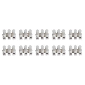 10 Mammut Elettrico Morsetto Connettore Per Cavo Fili Elettrici Con Bottone a Pressione 3X1,5mm
