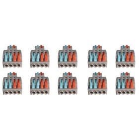 10 Sdoppiatore Elettrico Compatto Connettore Morsetto Elettrico Cavo Connettore 2P-4P