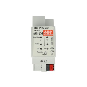 MeanWell KSR-01IP Router IP Accoppiatore Linea Area KNX Konnex IP RJ45 Ethernet Con Guida DIN Binario
